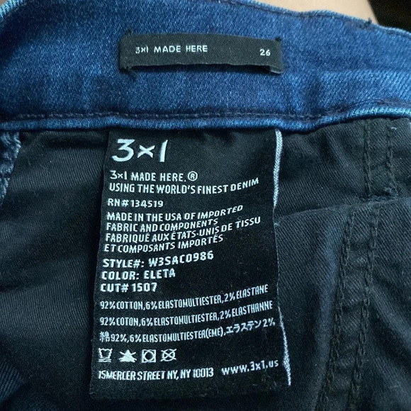 3X1 Cropped Eleta Mid-Rise  Straight Leg - Picture 8 of 8